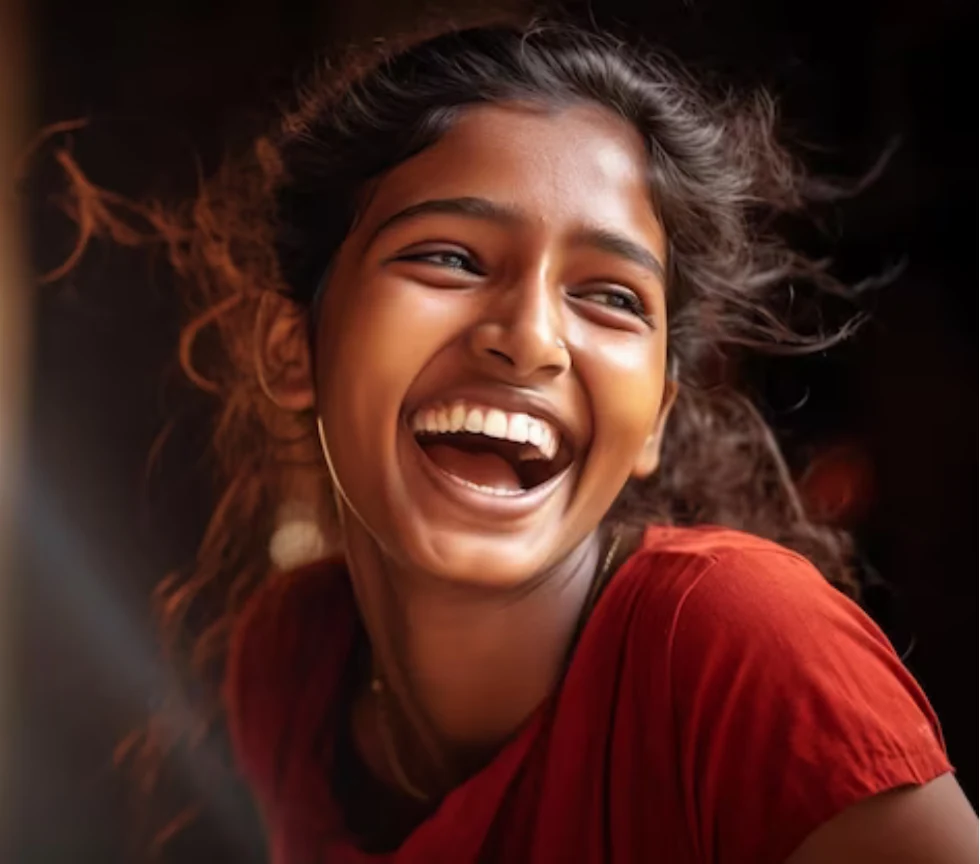 A young woman smiling with confidence
