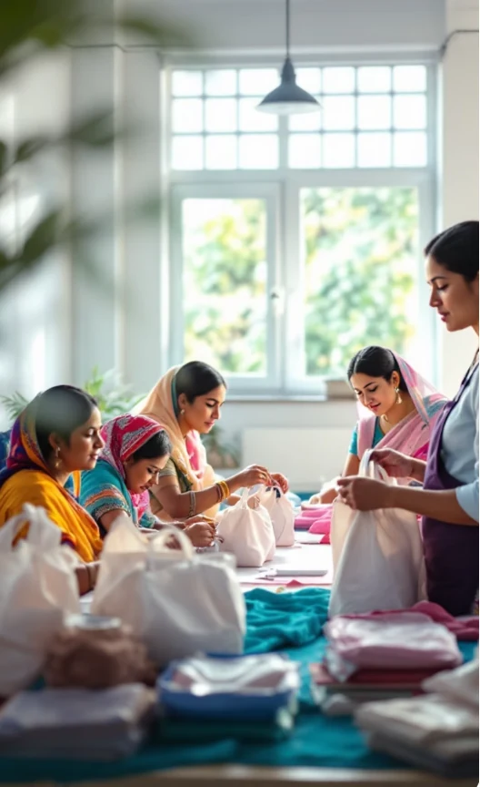 Women learning and developing practical skills together